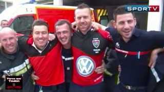 Rugby H Cup RC Toulon Champion dEurope Le Pilou Pilou des Pompiers de Toulon Live TV Sports 2013 [upl. by Lama]