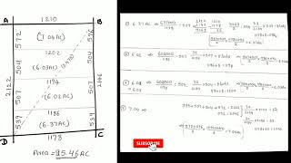 Manual Calculations for partitions  SubDivsions  Mana Surveyor [upl. by Matrona94]