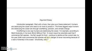 Argument Essay Body Paragraphs [upl. by Gretel]