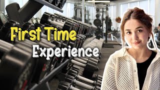 First Experience in Gym 😁😍  Yumna Zaidi Gym Exercise [upl. by Iover]