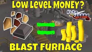 SMELTING Iron at Blast Furnace  OSRS Money Making [upl. by Jovita]