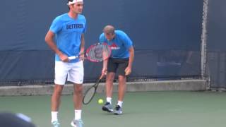 Roger Federer practice WampS Open in Cincinnati2014811 [upl. by Sofko]