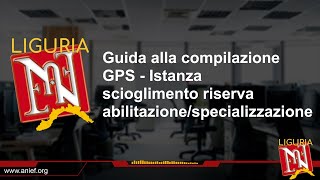 GPS  Compilazione Istanza scioglimento riserva abilitazione o specializzazione  GUIDE ANIEF [upl. by Yrrep]