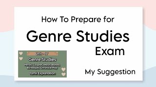 How To Prepare for Genre Studies Exam  My Own Way of Preparing  BA English  MS University [upl. by Loyce]