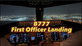 B777 First Officer Landing [upl. by Ddene]