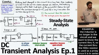 Transient DC Circuit Analysis Ep1 Intro amp SteadyState Substitutions Switches quota long timequot [upl. by Buatti]