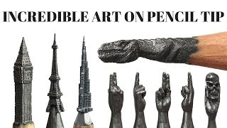 Incredible Art on Pencil Tip  Pencil Carving  Must Watch [upl. by Intosh]