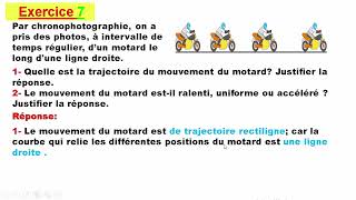 Exercice 7 le mouvement et le repos 3APIC [upl. by Taddeusz]