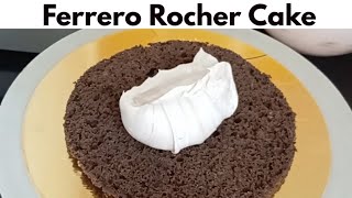 Ferrero Rocher Cake Recipe l Ferrero Rocher Chocolate Cake Without Egg Mina Bake [upl. by Nirihs209]