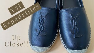 YSL Monogram Espadrilles Up Close [upl. by Werdn74]