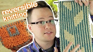 Double Knitting How to Knit a Reversible Scarf [upl. by Graubert]