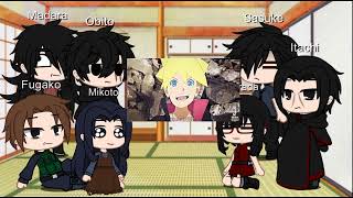 Uchiha clan react to Boruto and Himawari1animereactboruto [upl. by Elagiba790]