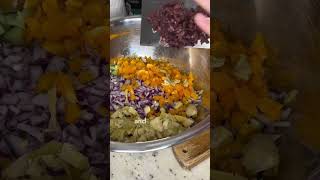 High Protein High Fiber Rainbow Salad meal prep friendly [upl. by Einiar]