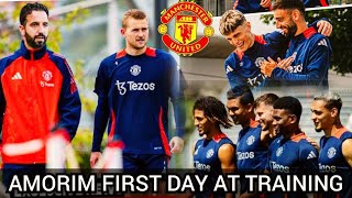 RUBEN AMORIMS FIRST TRAINING SESSION WITH MANCHESTER UNITED SHOCKS THE SQUAD [upl. by Nani]