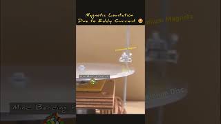 Magnetic Levitation due to Eddy currents 🤩 physics science shorts amazing learning fun video [upl. by Columbyne776]