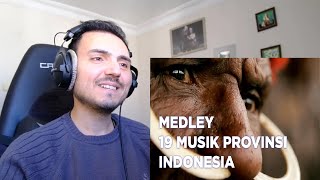 Medley Lagu Daerah 19 Provinsi Indonesia Reaction [upl. by Ginzburg]