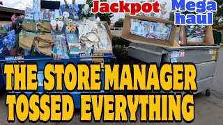 DUMPSTER DIVING  THIS IS CRAZY THE STORE MANAGER TOSSED EVERYTHING IN THEIR DUMPSTERS MEGA HAUL [upl. by Adnylg]