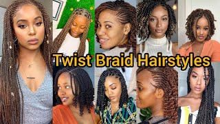 Beautiful Twist Braids  Passion Twist Hairstyles  Kinky Twist Braids  Senegalese Twist Hairstyles [upl. by Plumbo384]