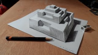 Drawing 3D Pyramid Artistic Graphic [upl. by Andy]