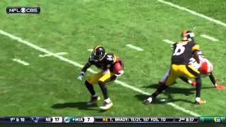 Antonio Brown Kicks Browns Punter Spencer Lanning During Return [upl. by Vasta]