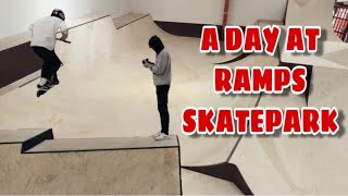 A Day at RAMPS SKATEPARK Filming EDIT Clips [upl. by Mikah]