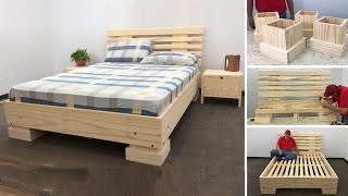 CARPINTERIA JAPONESA CAMA de MADERA DESARMABLE Diseño de AUTOR BED WOOD FURNITURE [upl. by Dnaltruoc]