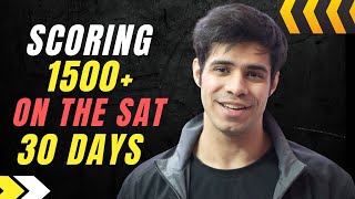 Scoring 1500 on the SAT in 1 month  Complete Plan No Coaching Needed Free Study Material [upl. by Attikin]