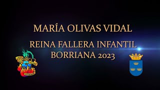 EXALTACIÓN REINA FALLERA INFANTIL DE BORRIANA 2023 [upl. by Ittak25]