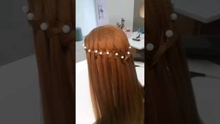 How to do a waterfall braid hairstyle viralvideo youtubeshort hairstylist easyhairstyle [upl. by Mcclimans]