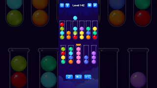 Ball Sort Level 142 Walkthrough Solution AndroidiOS [upl. by Golda]