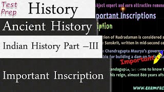 Some important inscriptions PartIII Sources of Ancient Indian History Indian History [upl. by Norse163]