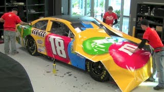 Incredible 2013 Kyle Busch MampMS NASCAR Wrap Time Lapse  How NASCAR cars are painted [upl. by Naus]