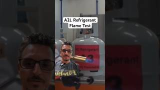 Heres an A2L Refrigerant Flame Test vs A3 Refrigerant hvac a2lrefrigerant refrigerant [upl. by Danny]