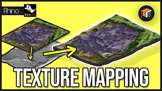 Projecting an image on to a surface  How to Add Texture to a Site Topography Model in Rhino 3D [upl. by Anak]