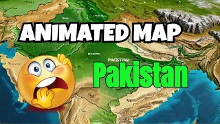 India vs Pakistan Map Through Animation  World Geography map geography upsc [upl. by Stephenie]