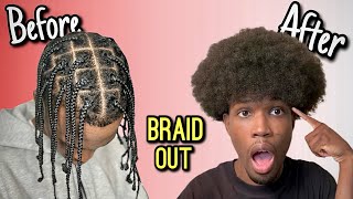 I FINALLY REMOVED MY BOX BRAIDS AFTER 6 WEEKS  Men Braid Out 2024 [upl. by Eisseb]