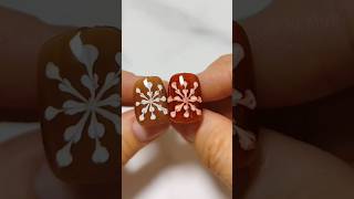 Simple latte art snowflake nail artnaildesign [upl. by Nostets]