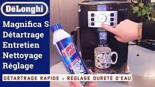 Détartrage Delonghi Magnifica S Rapide Entretien Nettoyage Complet Régler la dureté deau delonghi [upl. by Ohaus]