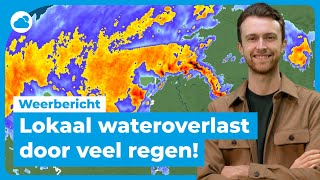 Weerbericht code geel voor wateroverlast door veel regen [upl. by Flagler]