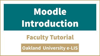 Moodle Introduction  Faculty Tutorial [upl. by Neened]