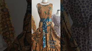 Orange wax print dress fashion sewing [upl. by Charlene]