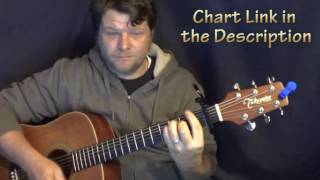 Three Wooden Crosses Randy Travis Guitar Chord Chart  Capo 1st [upl. by Hertz]