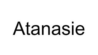 How to Pronounce Atanasie Romanian [upl. by Enela]