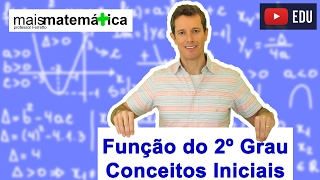 Função do Segundo Grau Função Quadrática Conceitos Iniciais Aula 1 de 9 [upl. by Nitsur]