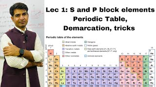 S and P block elements Lec 1 Periodic Table Demarcation tricks  Sir Ali Sudais MDCAT Expert [upl. by Justinian]