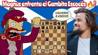 CARLSEN SE ENFRENTA AL GAMBITO ESCOCÉS😲🔥  Shevchenko vs Carlsen  Superbet rápid amp blitz ronda 8 [upl. by Naashar]