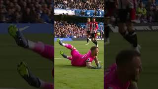 THIS save from Mark Flekken 🥵 brentford premierleague [upl. by Mushro]