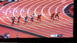 Dwain Chambers Powers Along In Olympic 100m Mens Heats [upl. by Amalea]