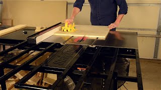 SawStops Cool New Folding Outfeed Table  Assembly Tutorial [upl. by Eylrahc417]