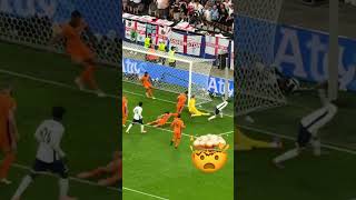 Denzel Dumfries unbelievable save vs England 😱 Euro2024  slow motion football netherlands [upl. by Nimaynib]